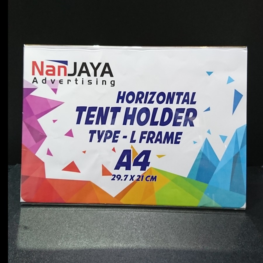 

TENT HOLDER / SIGN HOLDER / AKRILIK DISPLAY TYPE L - A4 HORIZONTAL