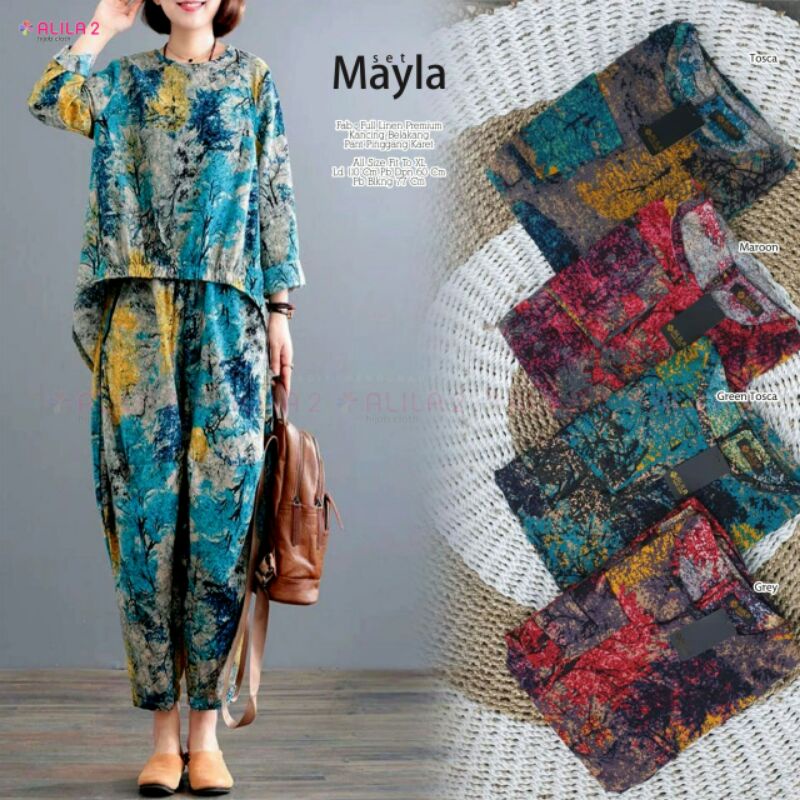 MAYLA Set (Blouse &amp; pants) By Alila