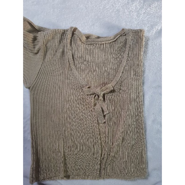 Kardigan rajut tali depan