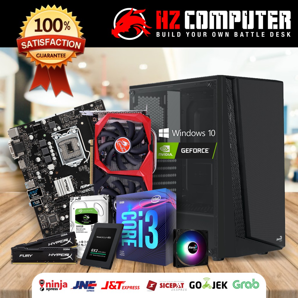 Jual PC Gaming Design - Intel Core i3 9100F - RAM 8GB DDR4 - SSD & HDD