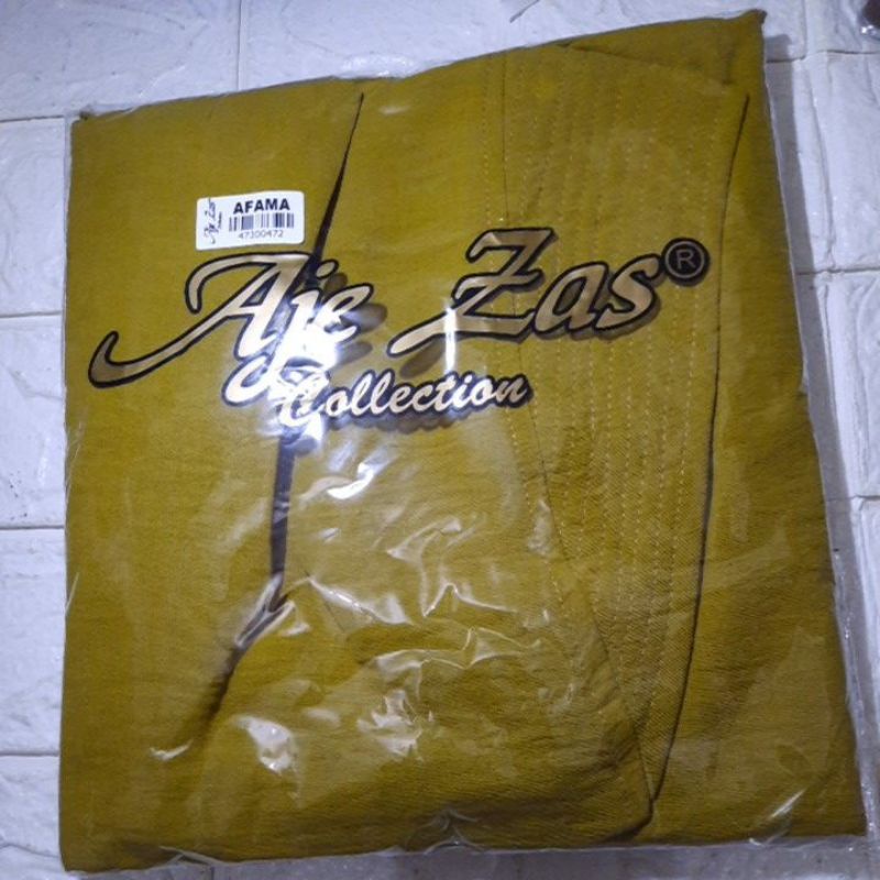 Aje zas khimar Afama ori Aje zas / jilbab cringkel jilbab instan jumbo / Bergo Instan Crinkle jumbo / kerudung syari-Mustard