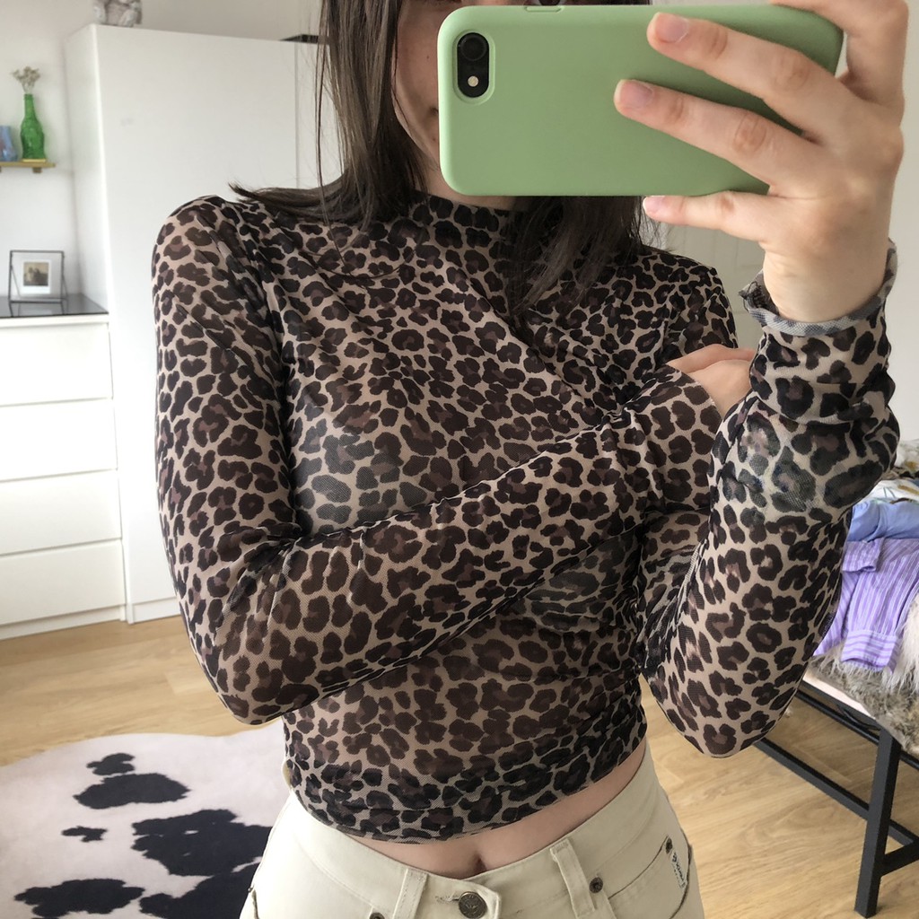 animal print full sleeve top