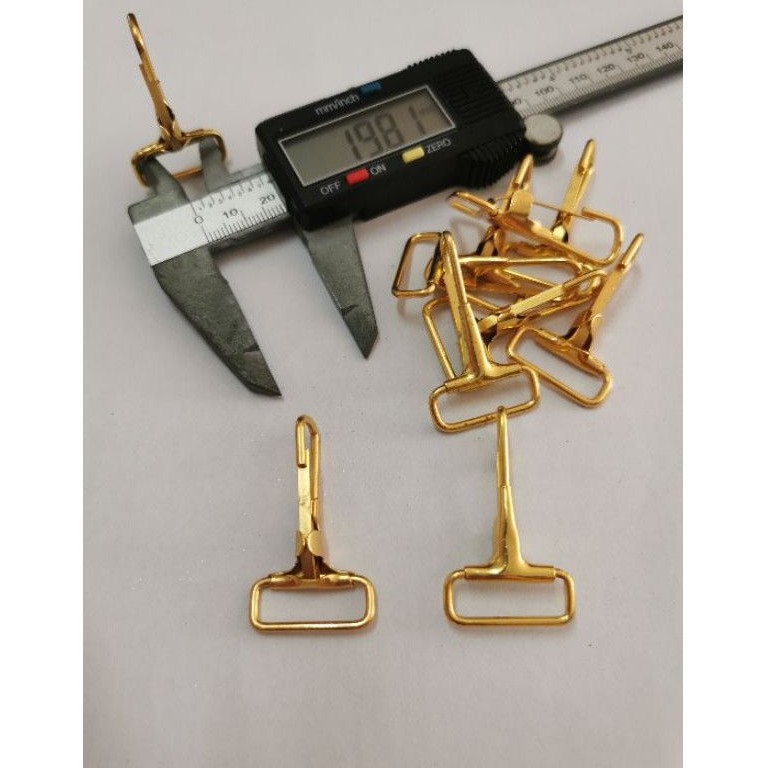 

pengait kewkew 2cm / cantolan tas besi 20mm gold / 12pcs