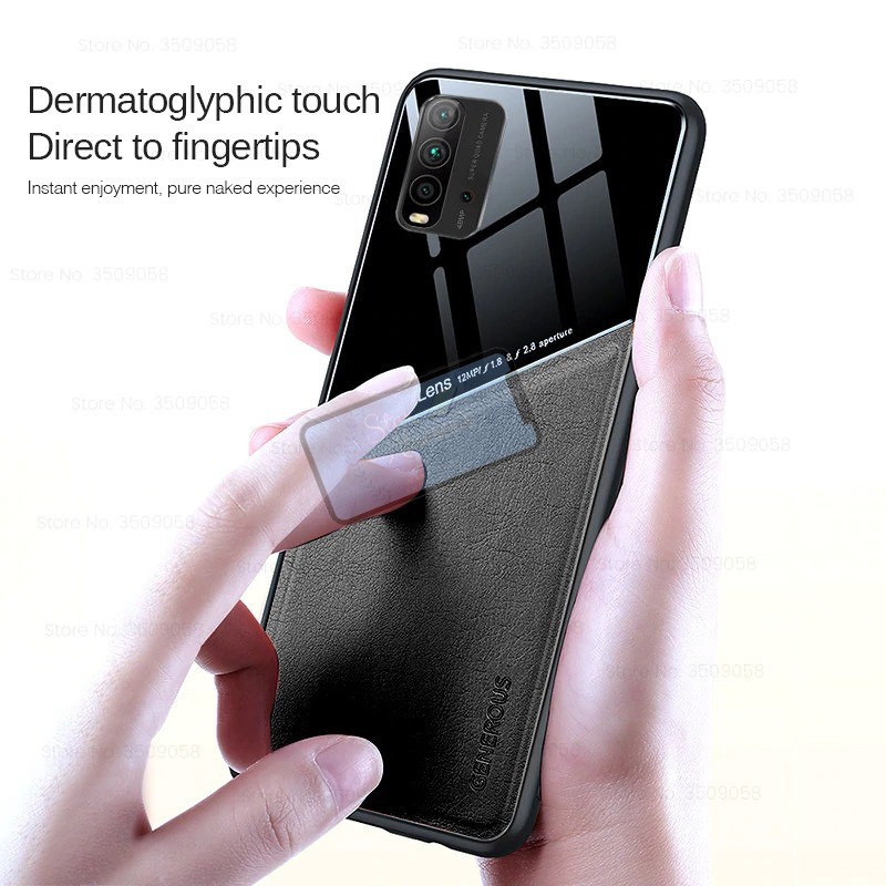 Xiaomi Redmi 9T Case Leather Plexiglass Original Hard Case Magnetic Case Redmi 9T