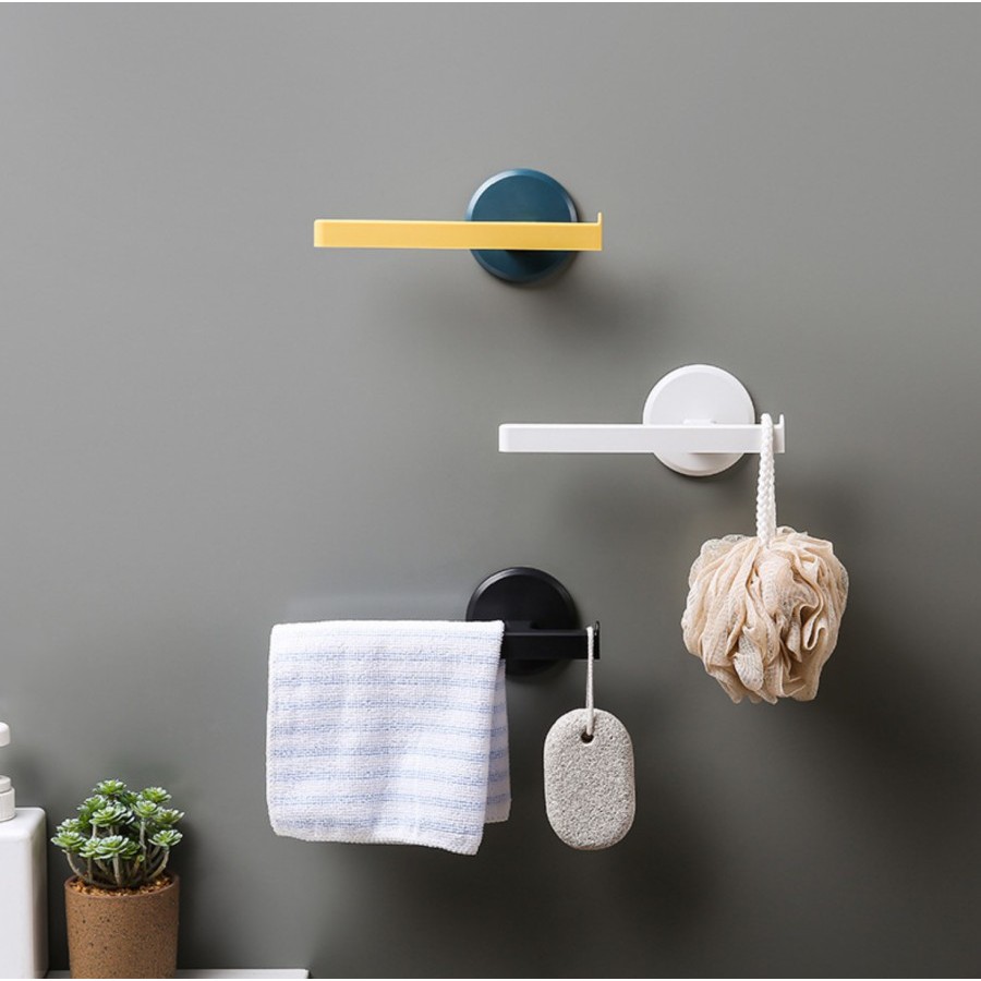 HOHA hook tempel hanger handuk simple warna nordic minimalis gantungan - Putih