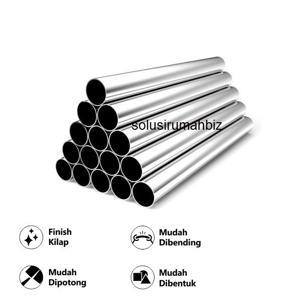 PER10CM PIPA STAINLESS 2 1/2&quot; diameter 2.5 INCH 2 1/2 PIPE SS POTONGAN
