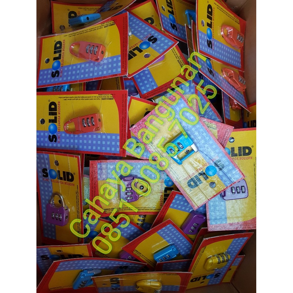 Kunci Gembok Kecil Tas Koper Travel Nomor Kode Angka Lucu Warna Solid