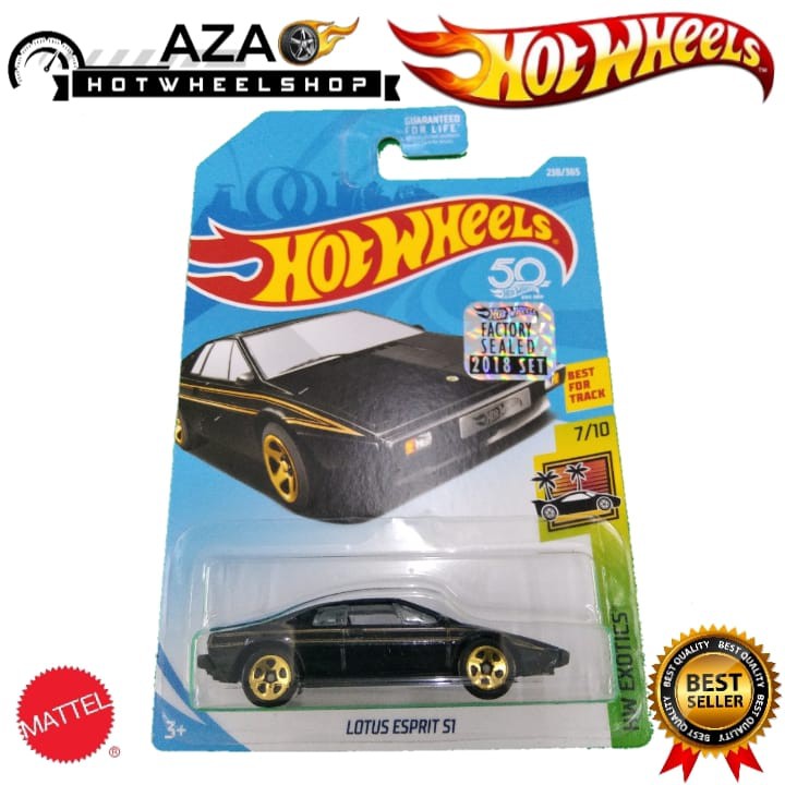 Hot Wheels Lotus Esprit S1 Hitam FS 2018 Factory Sealed HW Exotics