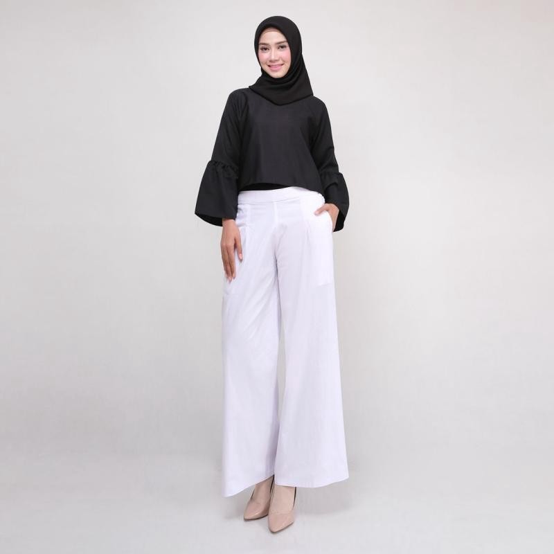 Leony Kulot Scuba Basic Bawahan Outfit Muslim Wanita Premium