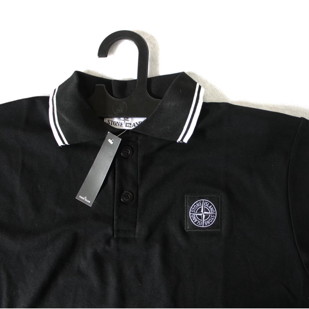 Atasan Kaos Polo Pria Wanita STONE ISLAND Casual Good Brand Quality