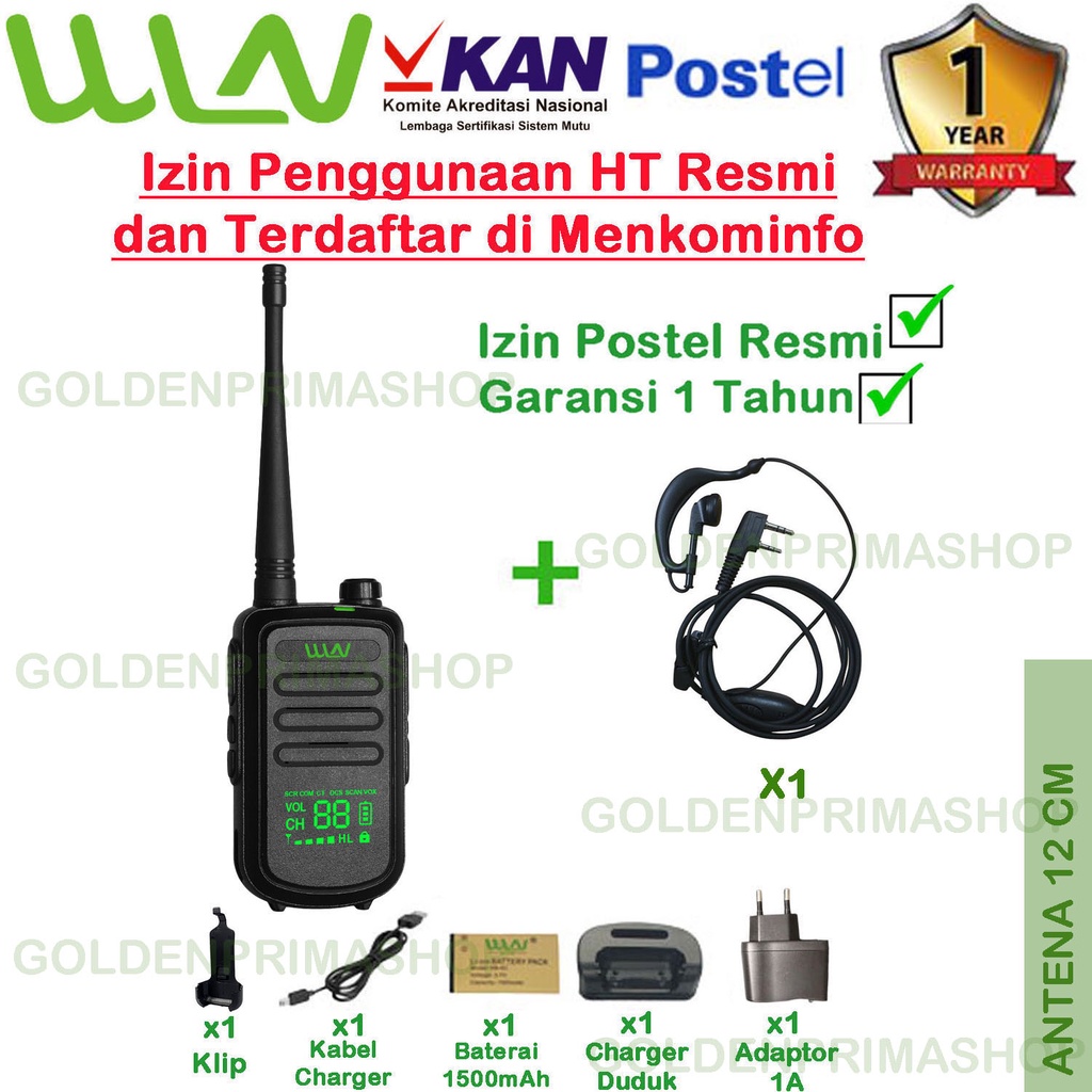 PAKET HANDSFREE STANDART HT WLN KD-C100U (LED) - ISI 1 PCS