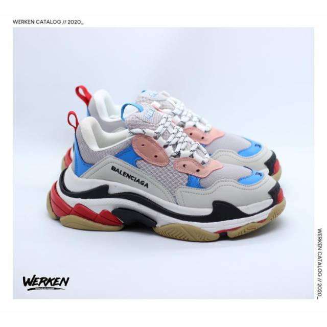 Balenciaga Triple S White Blue Pink