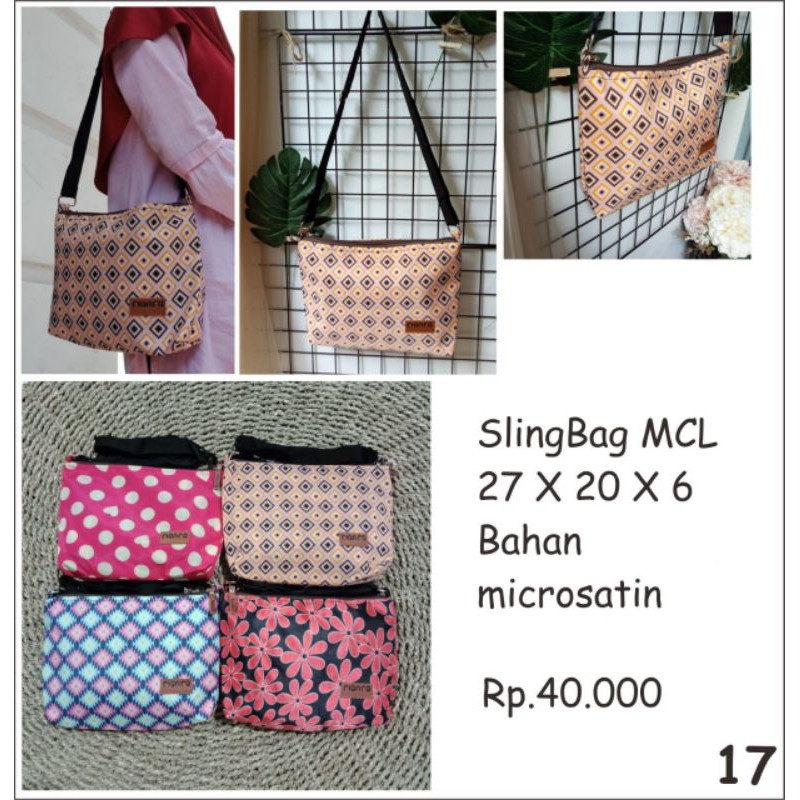 tas kecil selempang smallbag bahan microsatin