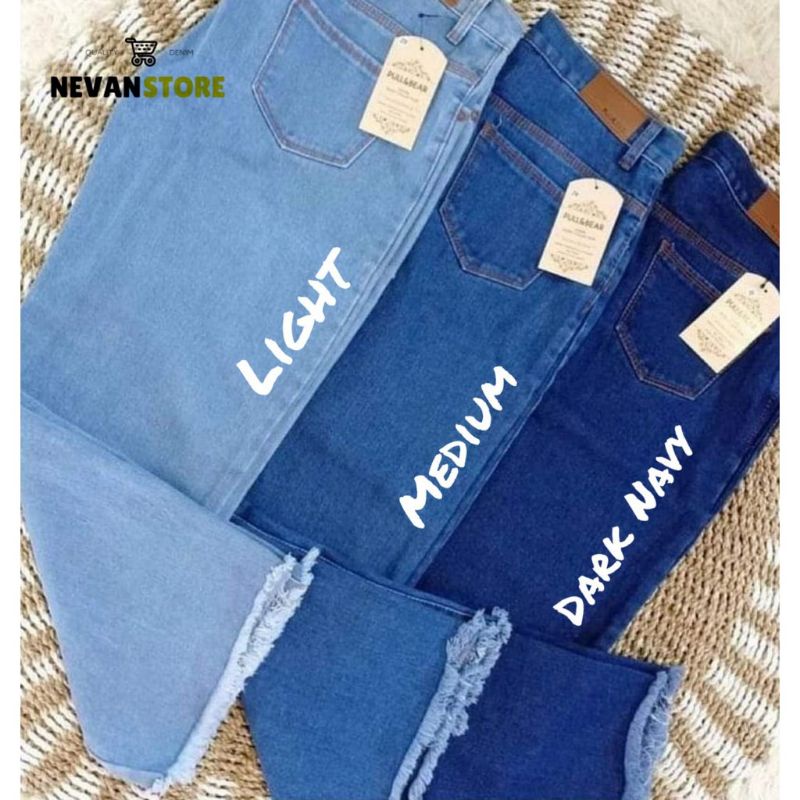 Kulot Jeans Rawis Highwaist Pants Bawahan Cullotes Celana Panjang Wanita Kekinian