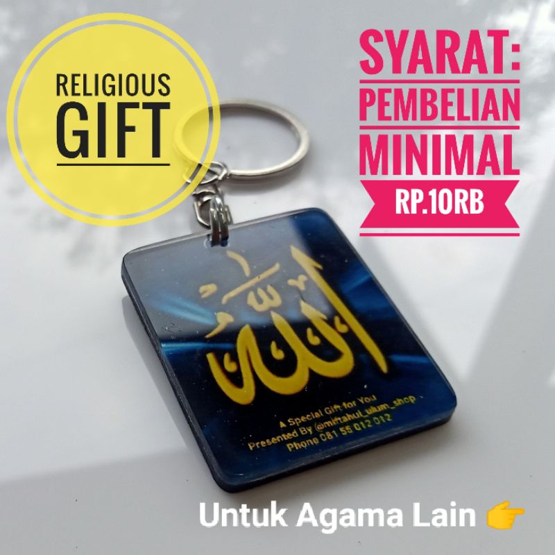 Gift Hadiah Based on Your Religion - Gantungan Kunci - Keychain