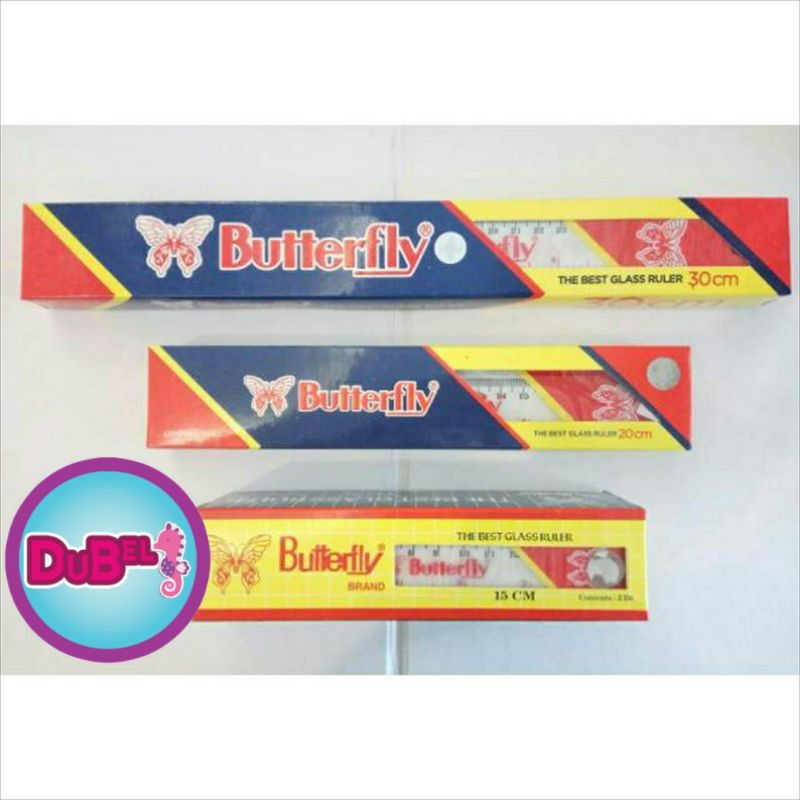 

Penggaris Akrilik 20cm / Penggaris Butterfly 20cm / Acrylic Ruler