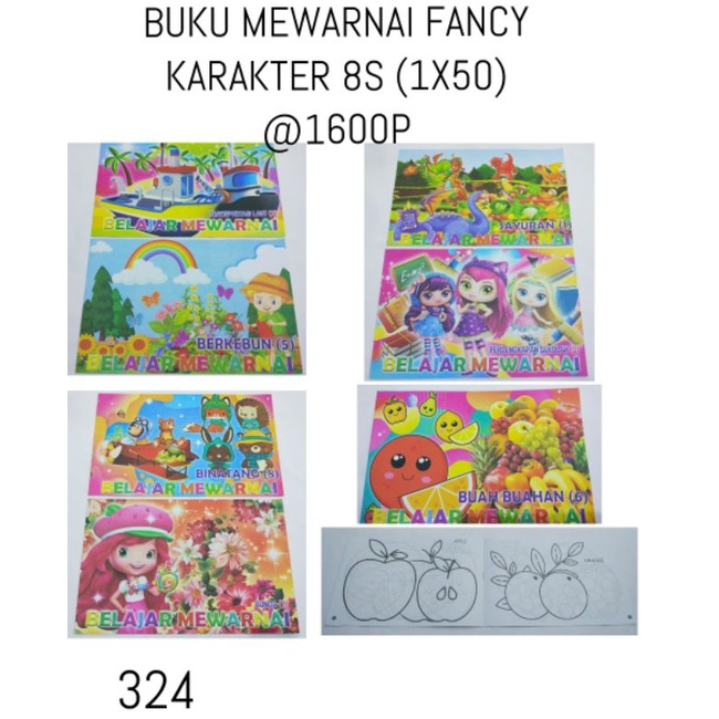 Buku Mewarnai Fancy Karakter 8 seri