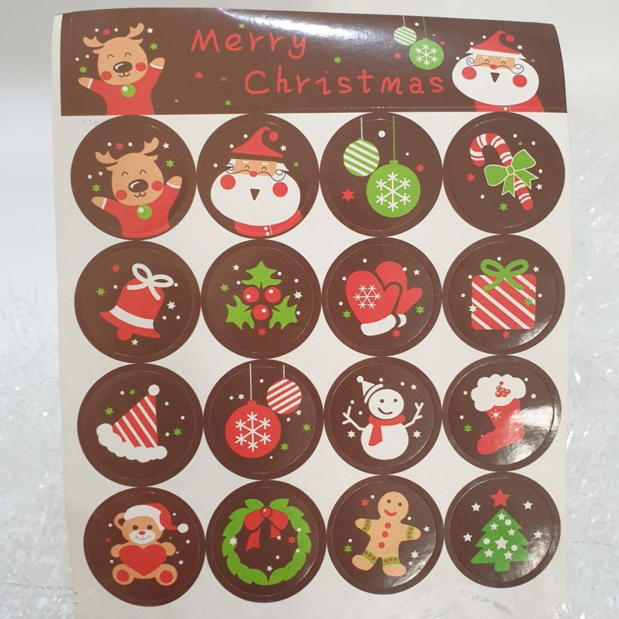 

Cutting Bulat Sticker Tempelan Toples Kue Hampers Parcel Natal Per Lembar