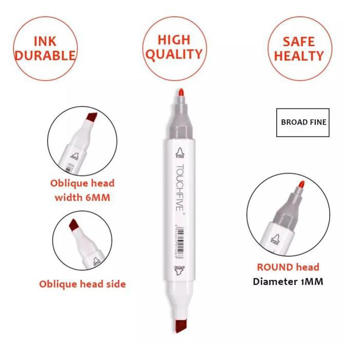 

Promo TouchFive Marker 80 PCS / Twin Marker Sketsa Drawing /Animation Sketsa - Hitam