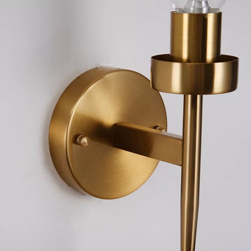 Lampu Dinding Hias Mewah Antique Brass Gold Sconce Minimalis Industrial Modern Wall Lamp Light LED 8421