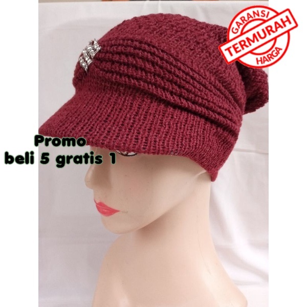 CIPUT RAJUT EMAK IJAH / CIPUT NENEK KUPLUK RAJUT TOPI PAYET