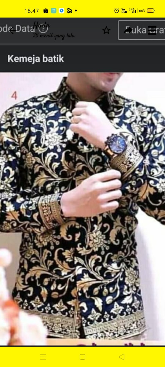 Kemeja Batik Motif Bakung Emas