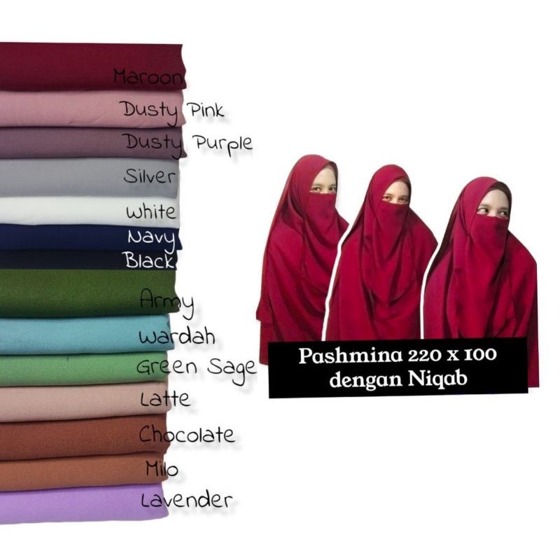 PASHMINA SYAR'I JUMBO 220 X 100 CM / PASHMINA JUMBO-4