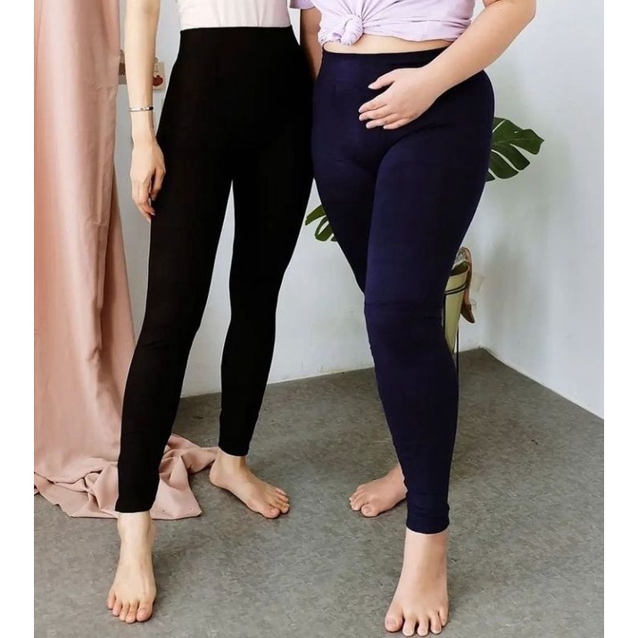 ☄️COD☄️Legging Hw Basic Polos Wanita Premium Tebal Fit S-XXL Jumbo (Bb 40-80 kg) Jumbo / Legging Hitam Polos Wanita /Leging Tebal Wanita