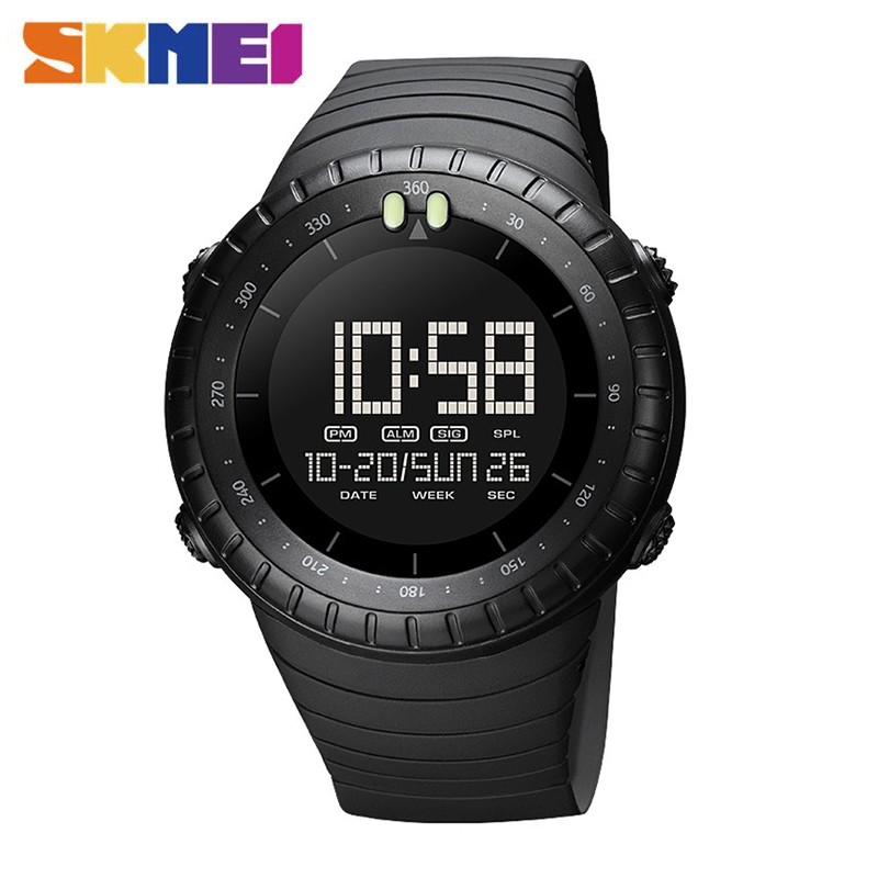 SKMEI 1992 Jam Tangan Pria Digital Chronograph Sport Watch Dual Time Anti Air Tali Rubber WATCHKITE WKOS