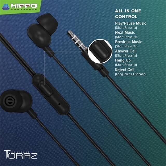 Hippo Toraz Wired Headset Stereo Sound-3