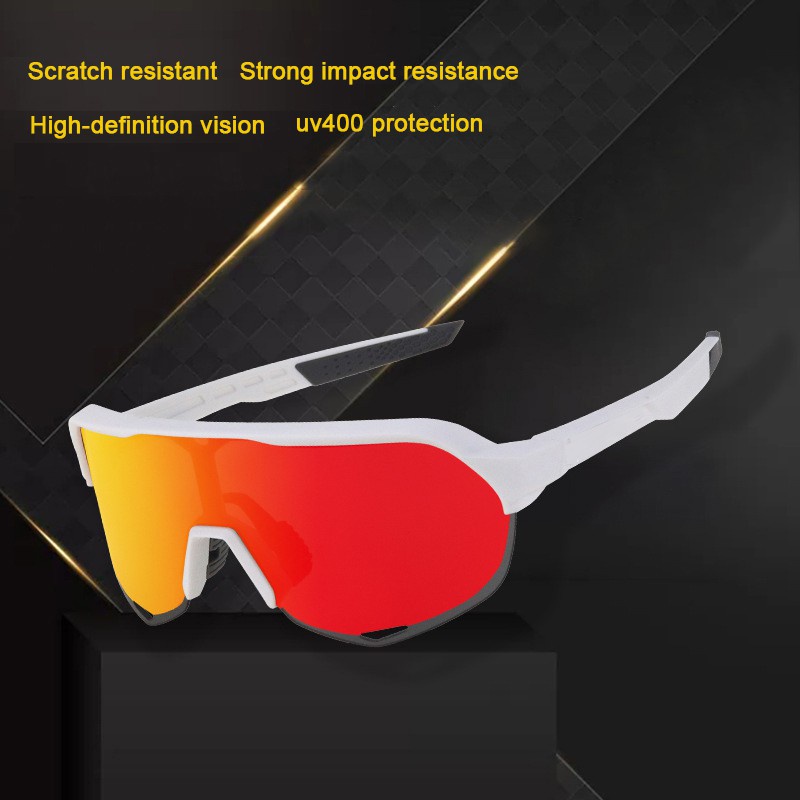 100 Cycling Shades Sunglasses with 3 Lenses for Men Women Original Uv400