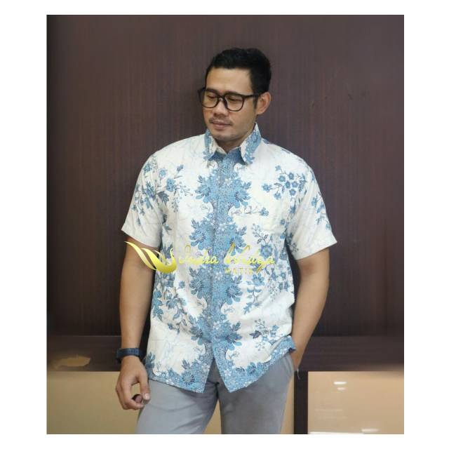 Hem Batik lengan Pendek Kerja