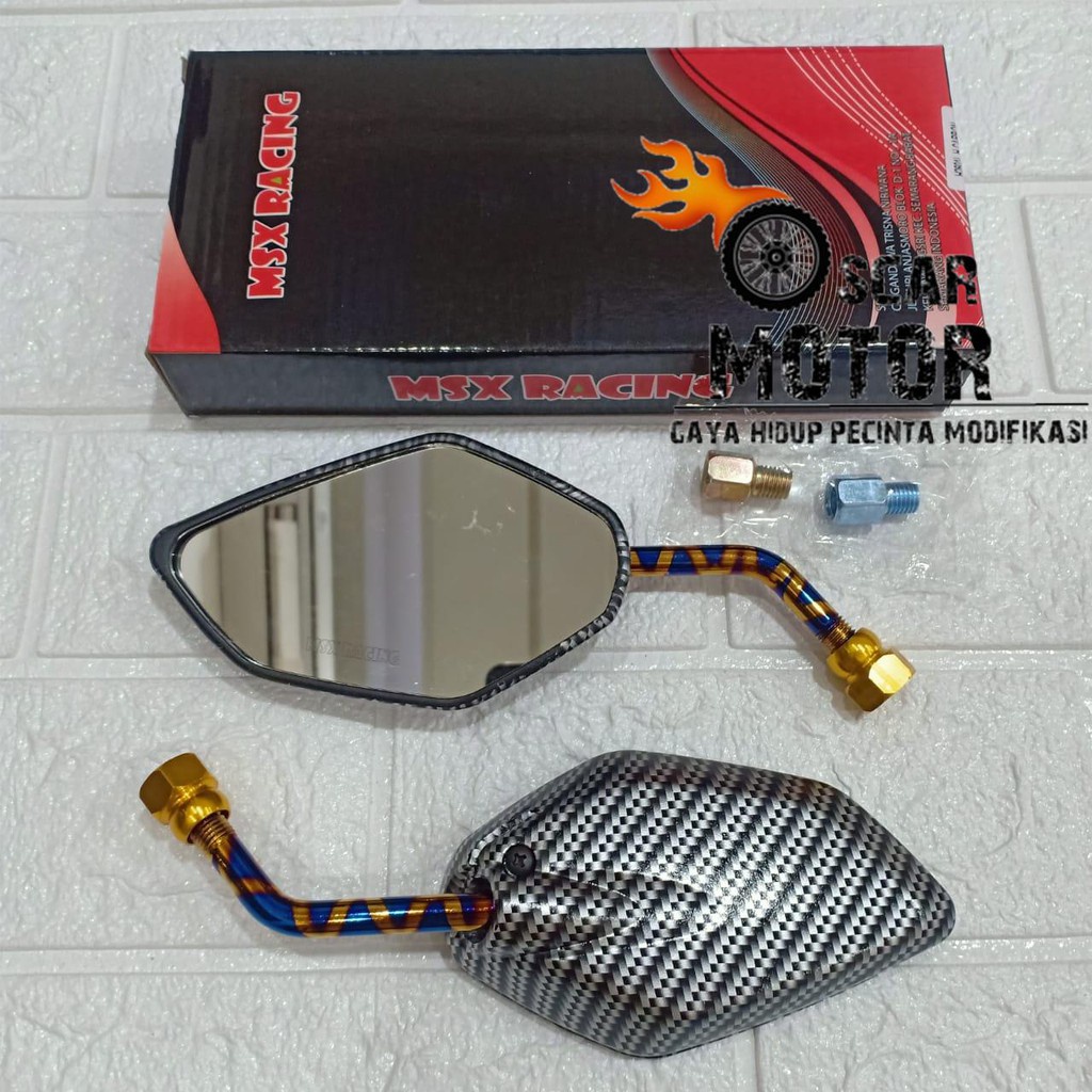 Spion Carbon Model Jupiter Mini Karbon Universar Honda Yamaha Beat Mio Scoopy Vario Nmax Fino Gnio Motor