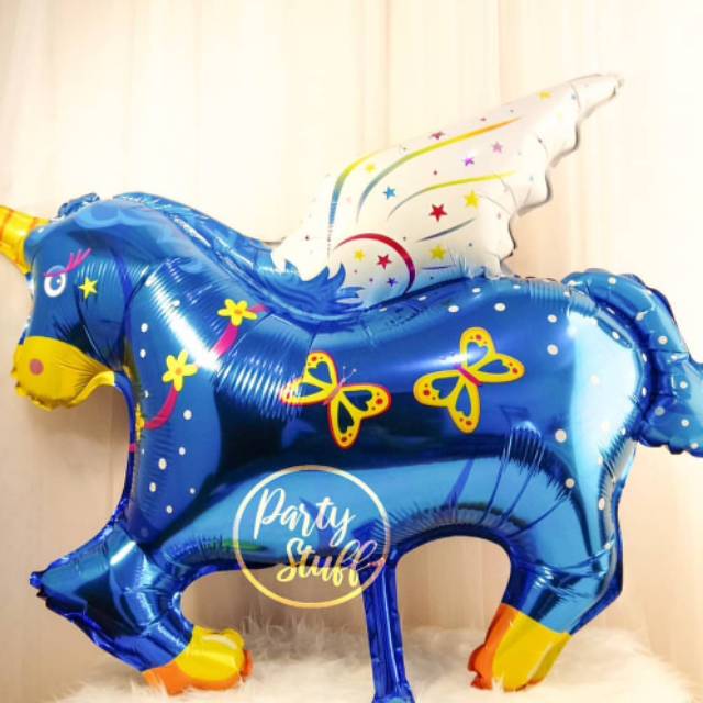 Balon Pegasus / Unicorn ( Jual balon huruf helium box balon alat pesta flower box dekorasi Jakarta )
