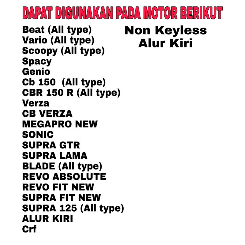Kunci motor variasi crome full metal Beat Vario Scoopy Megapro spacy sonic cb150 CBR 150 Blade kuat-4