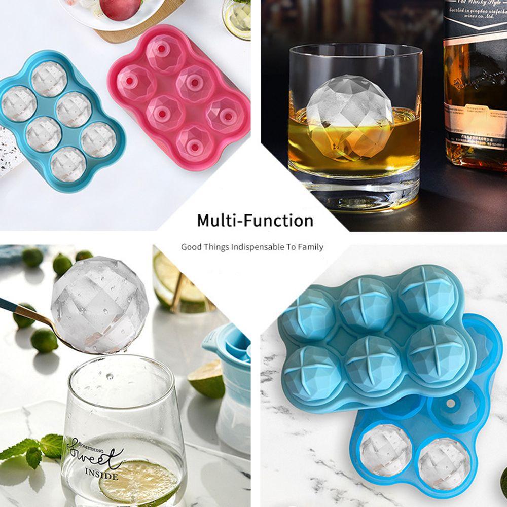 Solighter Pembuat Es Batu Dapat Digunakan Kembali Untuk Whiskey Sphere Silicone Mold Bar 3D Bentuk Berlian