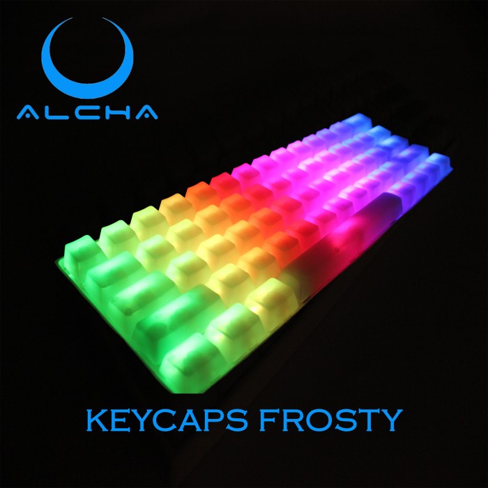 ALCHA KEYCAPS FROSTY ABS MECHANICAL KEYBOARD OEM PROFILE FULL SIZE