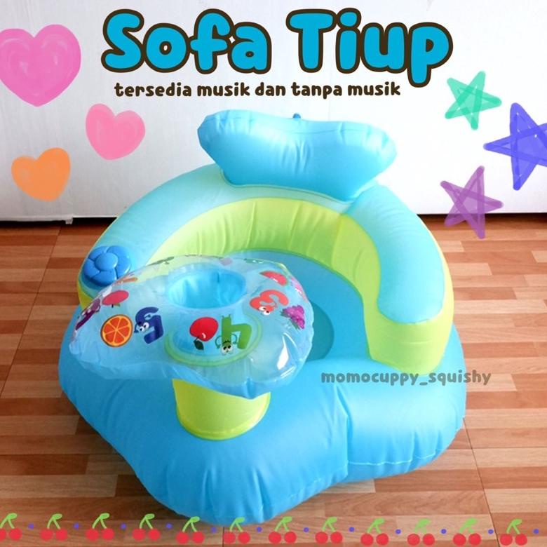 Model Baru Kursi Sofa Tiup Balon Bayi Pompa Tangan Tempat Duduk Bayi Karakter Sofa Tiup Balon Bayi