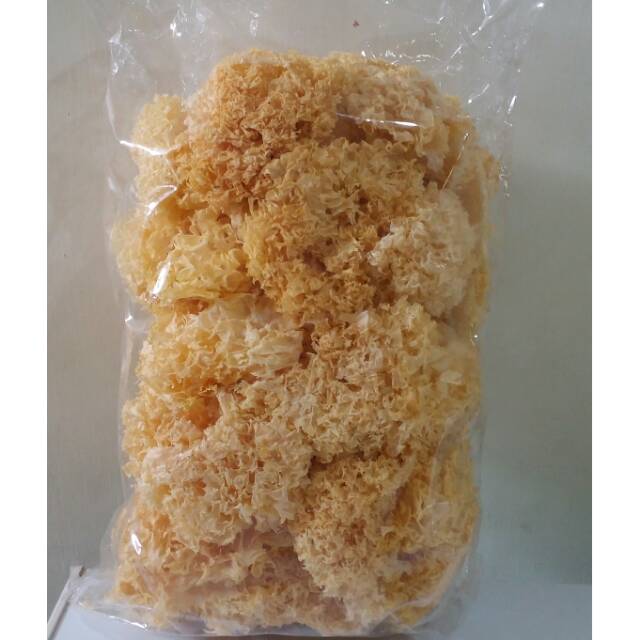 

jamur salju slice kualitas super 100 gr lembut saat dimasak / white fungus /pek bok n
