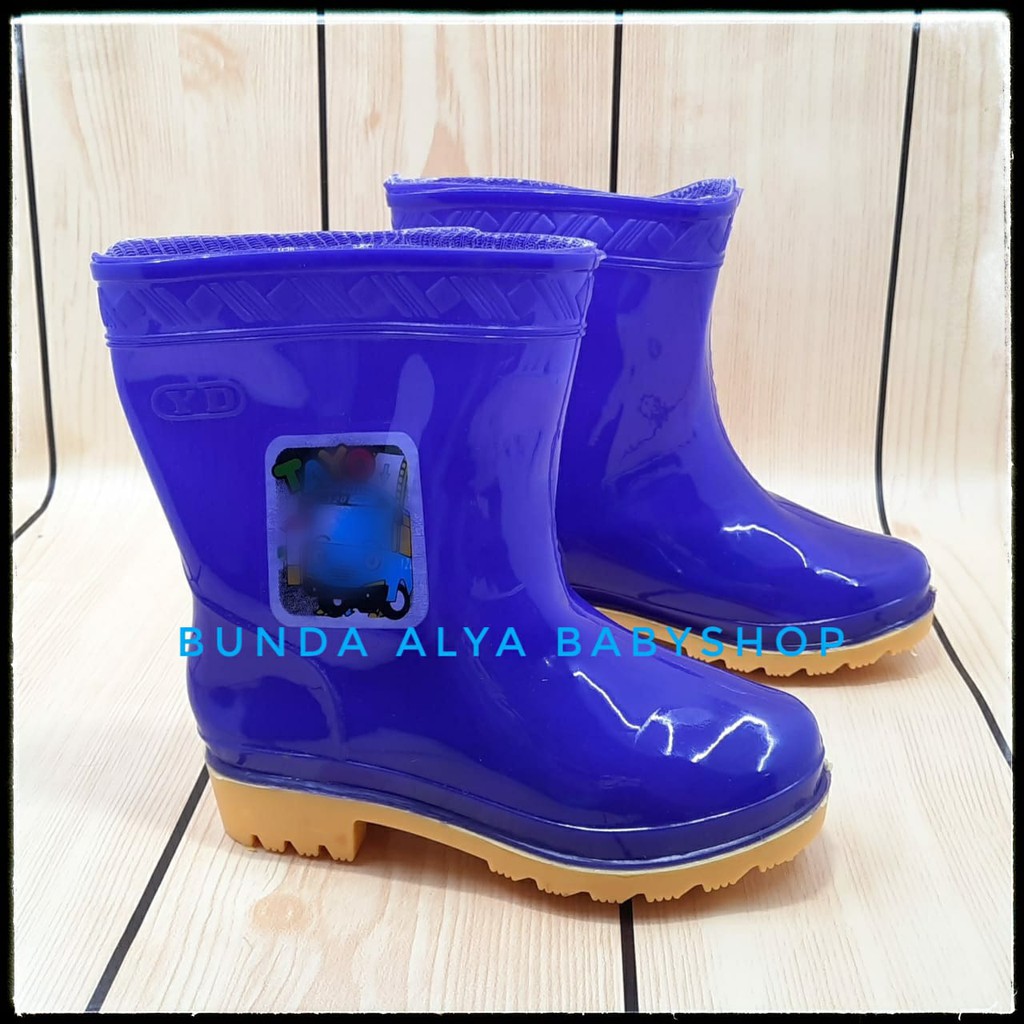 Sepatu Boots Air Anak Laki Laki 1 - 4 Tahun Bus Lengkap SIze Sepatu Boots Hujan Anak Cowok Tahan Air Ungu  Size 26 - 35