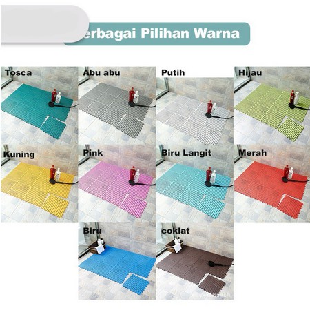 UG Karpet Kamar Mandi Anti Licin 30x30CM / Keset Lantai Anti Slip Polkadot Dapur Mat Non-Slip