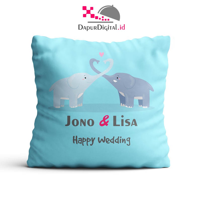 

Bantal / Kado / Hadiah / Custom Unik Lucu Wedding atau Anniversary GRATIS Ganti Nama / Foto PW005