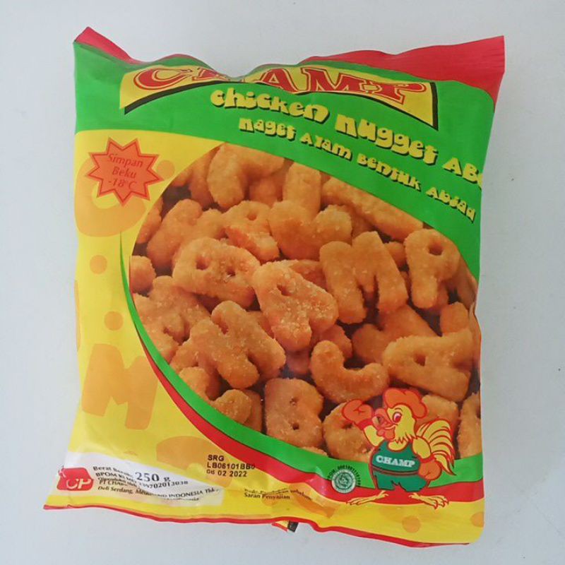 

Champ Chicken Nugget ABC Abjad 250gr