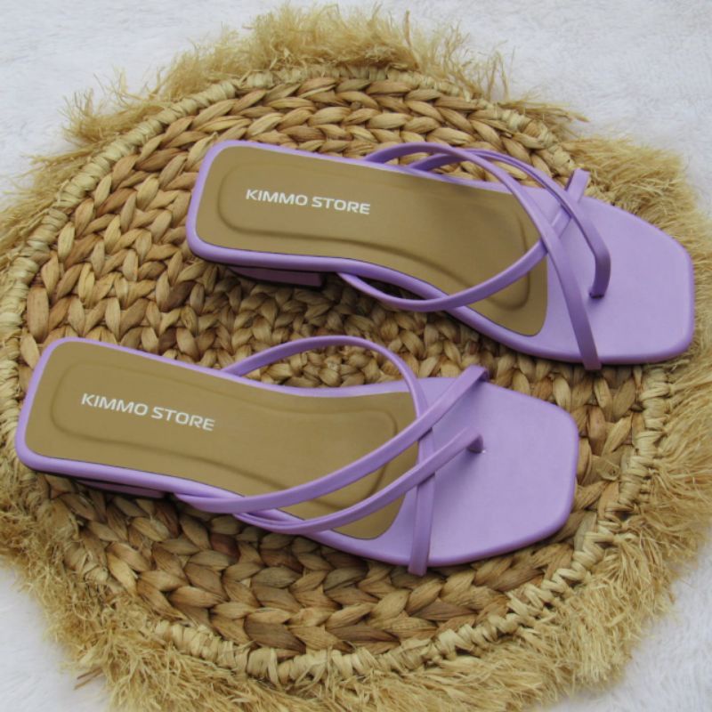 SANDAL WANITA HAK TAHU 3CM KRONJO JEPIT JEMPOL AL-38