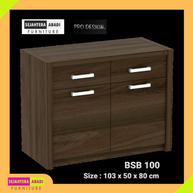 Lemari Rak Buku Meja TV Sideboard BSB100 Prodesign