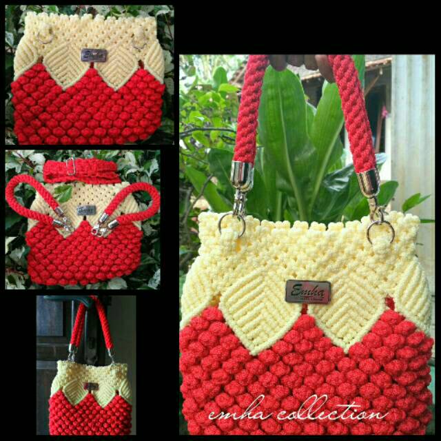 Tas tali kur motif anggur