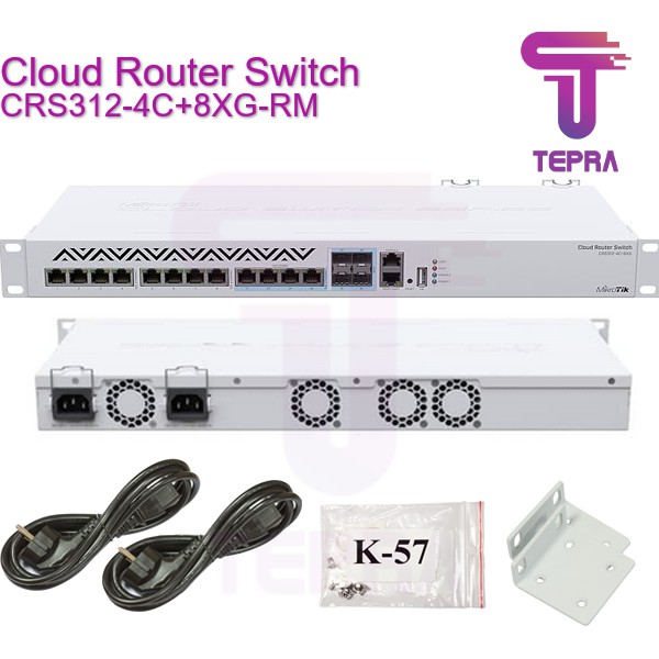 MikroTik CRS 312 4C+ 8XG RM CRS312-4C+8XG-RM