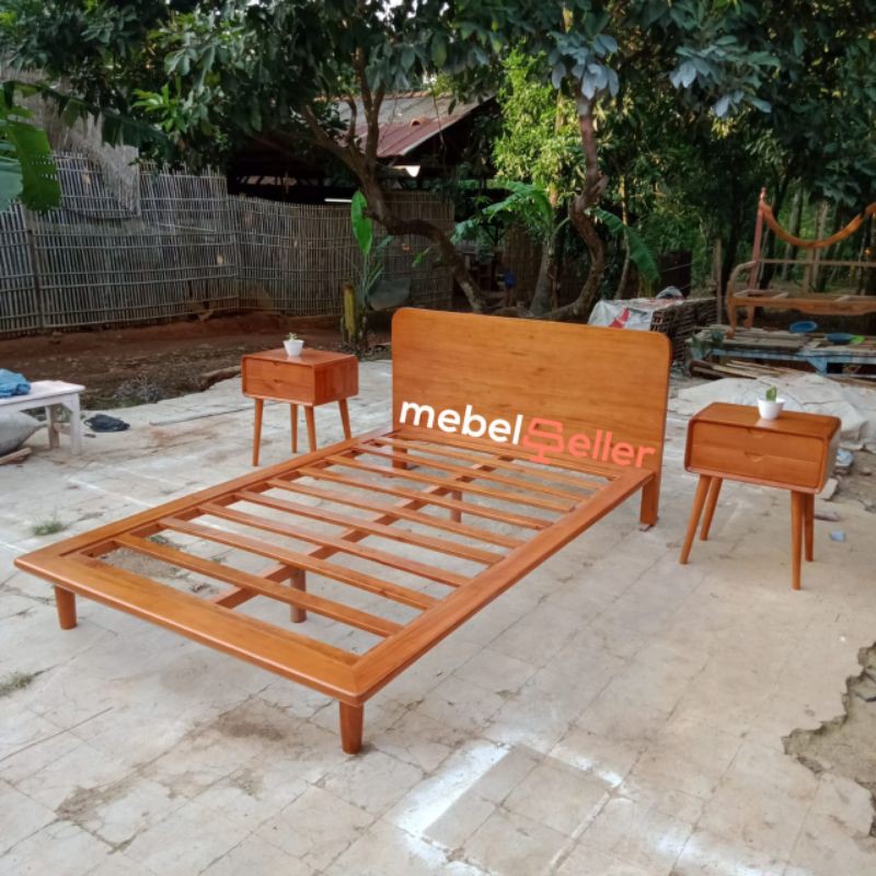 Set Tempat Tidur Minimalis - Tempat Tidur Jati - Tempat Tidur Retro
