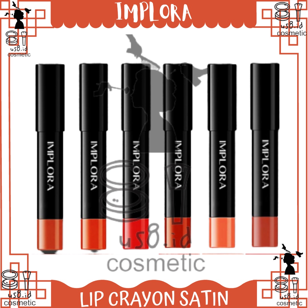 IMPLORA Lip Crayon Satin | Lipstick | Lip Cream | Lipcream | Lipcrayon BPOM