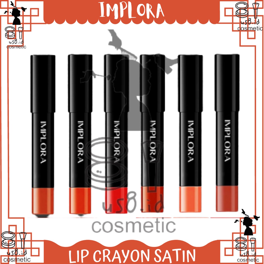 IMPLORA Lip Crayon Satin | Lipstick | Lip Cream | Lipcream | Lipcrayon BPOM